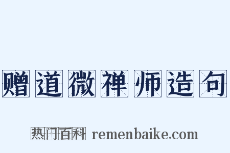 赠道微禅师造句是什么意思的图片